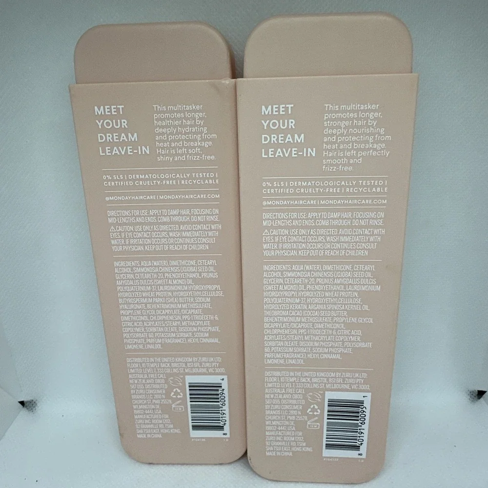 2 Monday Moisture Leave-in Conditioner For Dull & Dry Hair New